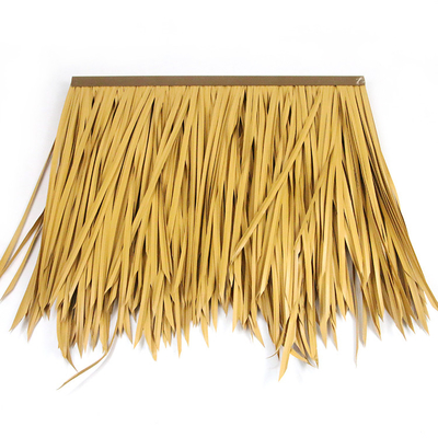 Decorative Light yellow Thatched Roof Cabana Pvc Roof Tropical Umbrella Roof Tile