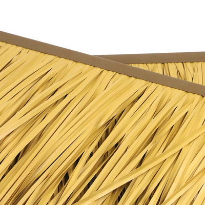 Decorative Light yellow Thatched Roof Cabana Pvc Roof Tropical Umbrella Roof Tile