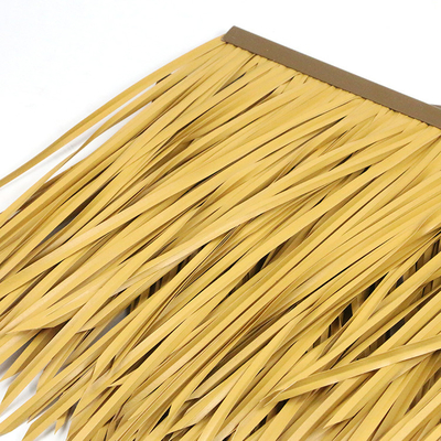 Decorative Light yellow Thatched Roof Cabana Pvc Roof Tropical Umbrella Roof Tile