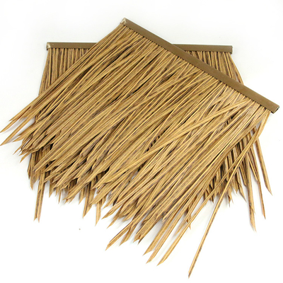 500*500mm Heavy Duty Type Water Reed Fire resistance minent swivel Palm Leaf Thatched Best Price Artificial Roof Tile